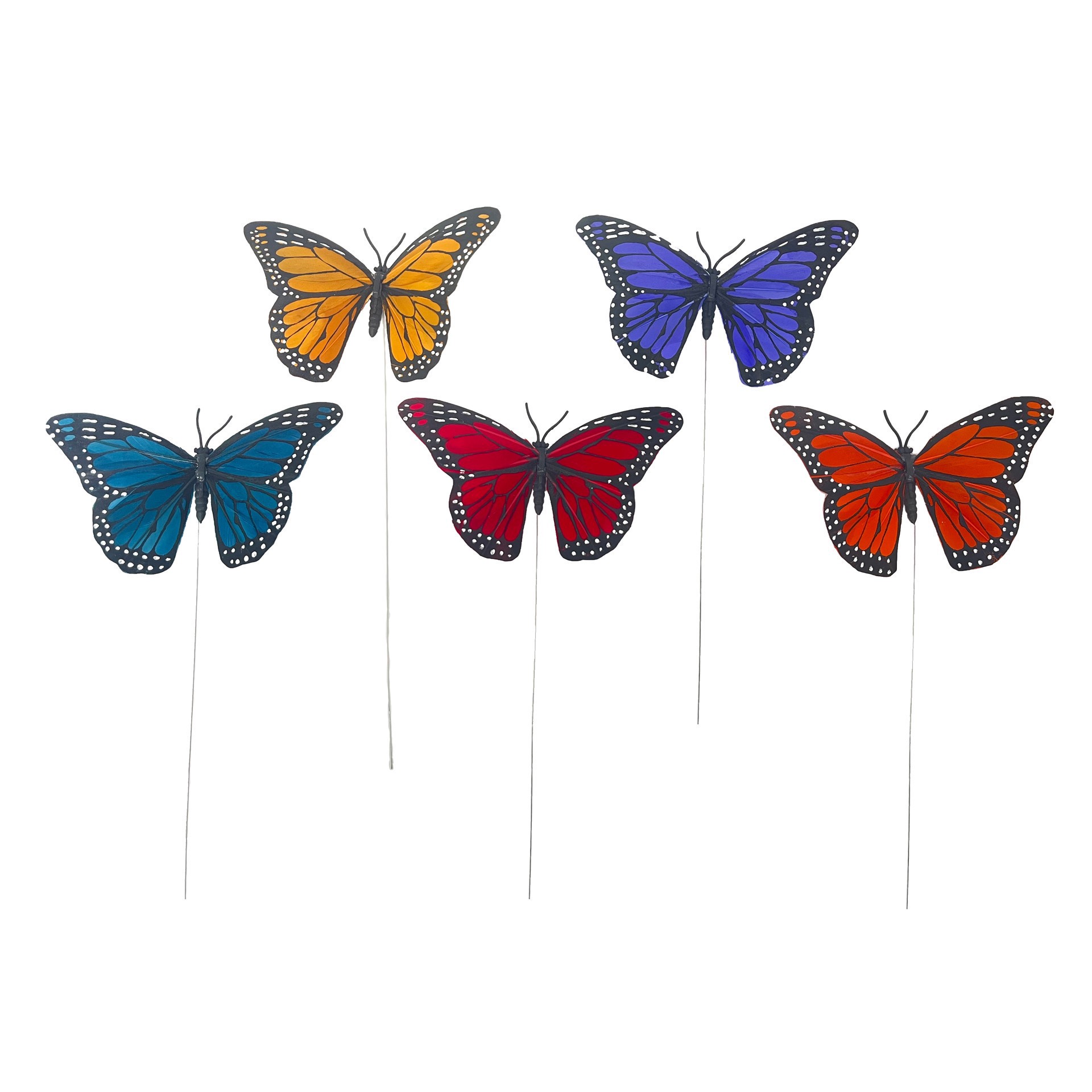 slide 2 of 4, 4.75" Multicolor Feather Butterflies, 10ct. By Ashland, 10 ct
