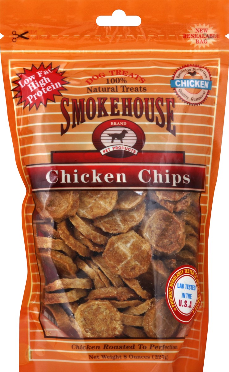 slide 2 of 3, Smokehouse Chicken Chips Dog Treats, 8 oz