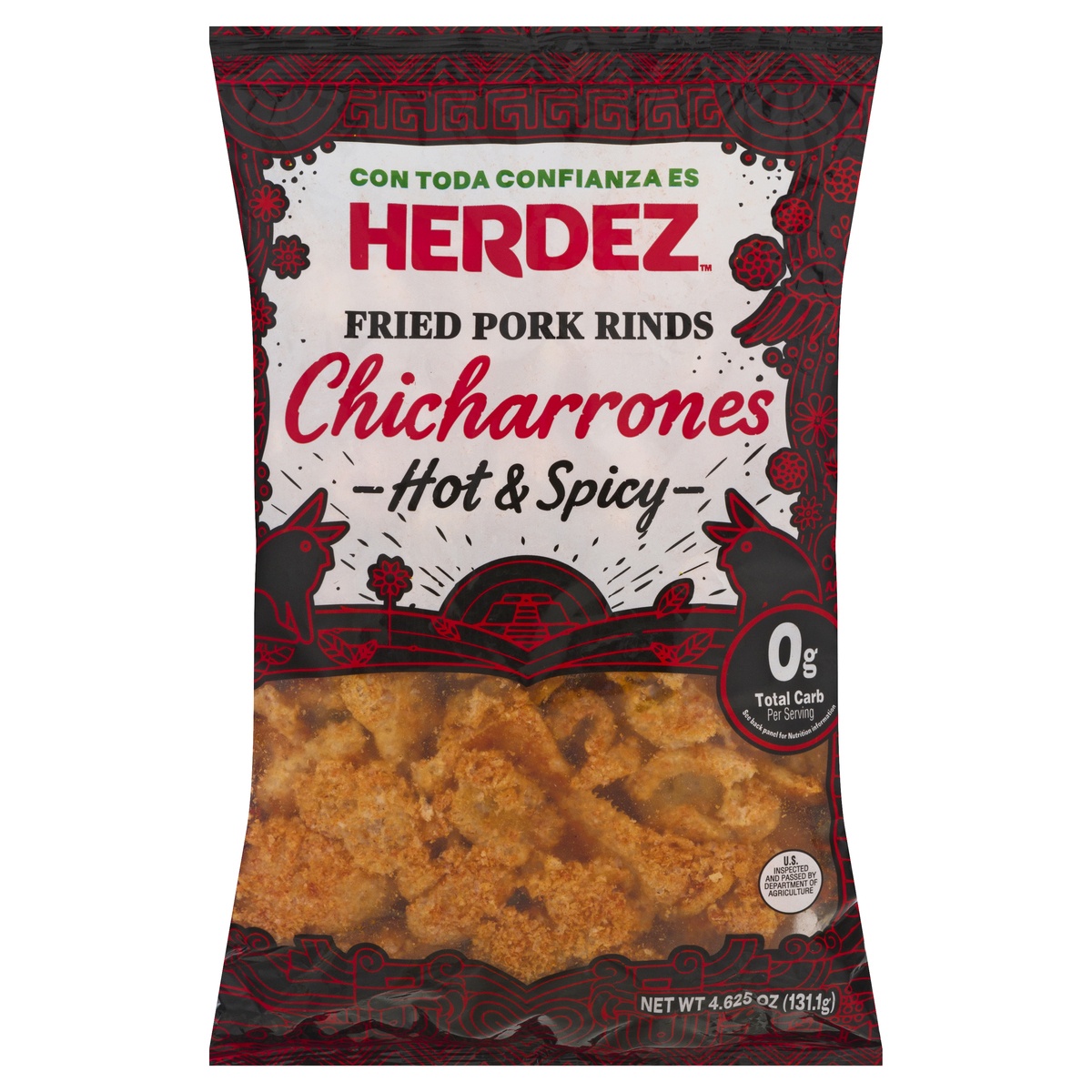 slide 1 of 1, Herdez Chicharrones Hot & Spicy, 1 ct