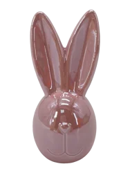 Holiday Home Easter Iridescent Ceramic Bunny - Pink