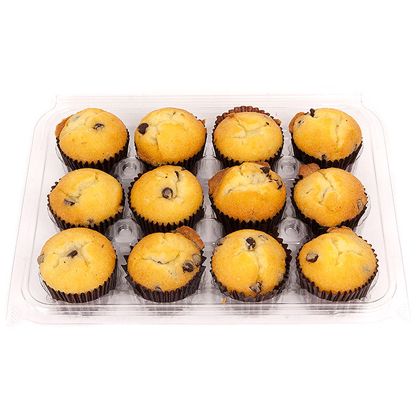slide 1 of 1, L&B Chocolate Chipper Mini Muffins, 12 ct