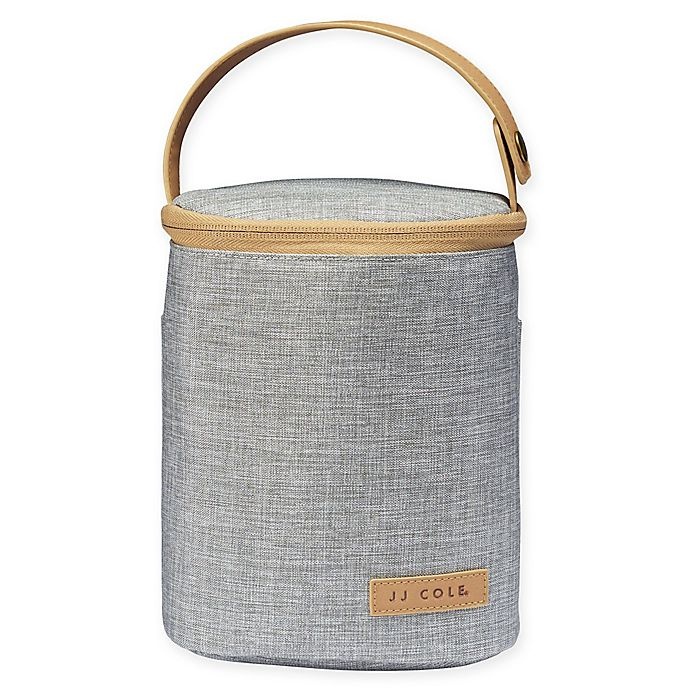 slide 1 of 3, JJ Cole Insulated Bottle Cooler Bag - Heather Grey, 1 ct