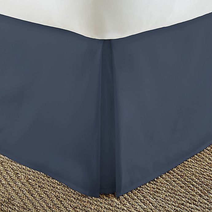 slide 1 of 1, Home Collection Pleated Twin XL Bed Skirt - Navy, 1 ct