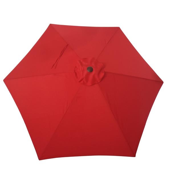 slide 1 of 1, Far East 6-Rib Aluminum Red Market Umbrella, 1 ct