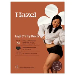 Hazel High & Dry Briefs Daily Leak Protection for Women, Size M