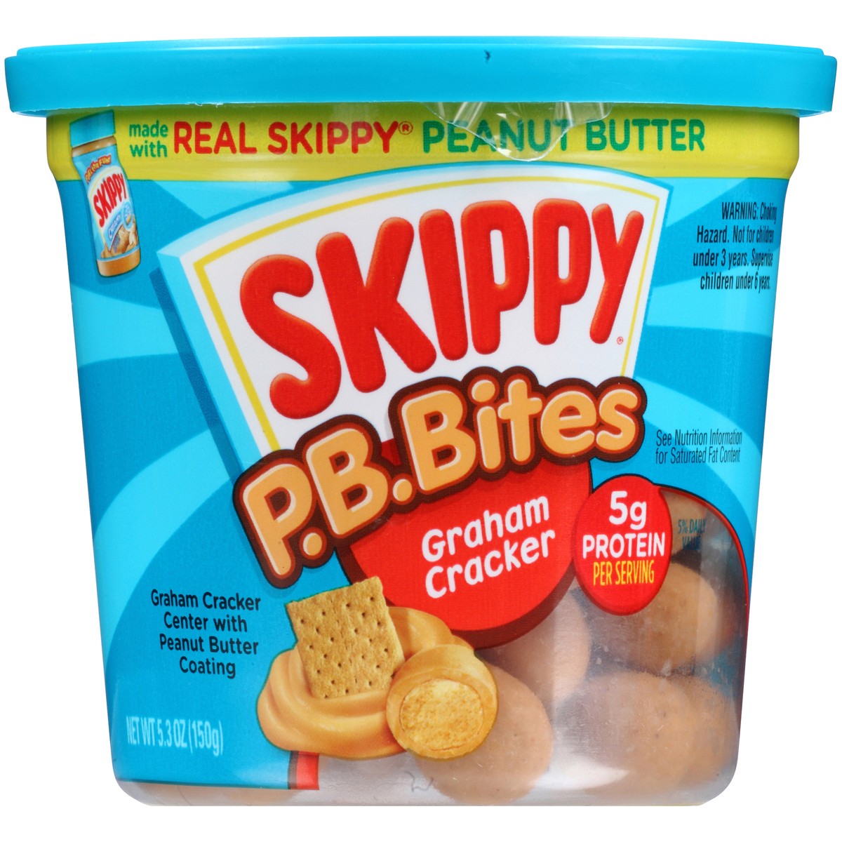 slide 2 of 7, Skippy P.B. Bites Graham Cracker Snacks 5.3 oz. Cup, 5.3 oz