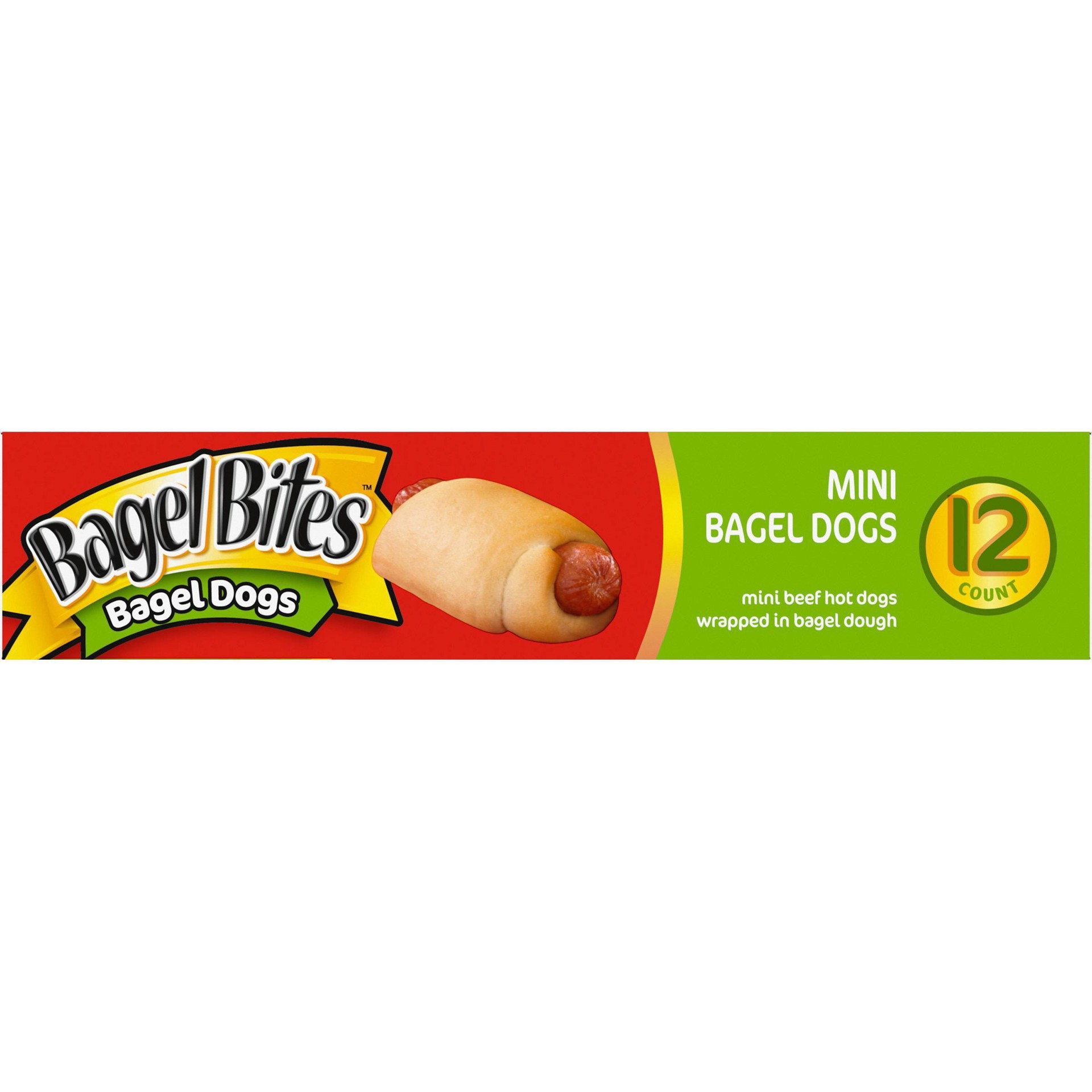 slide 7 of 9, Bagel Bites Bagel Dogs with Oscar Mayer Frozen Snacks, 12 ct Box, 