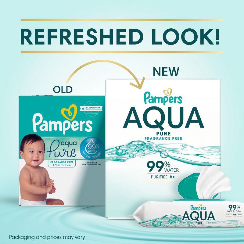 slide 2 of 16, Pampers Aqua Pure Sensitive Baby Wipes - 560ct, 560 ct