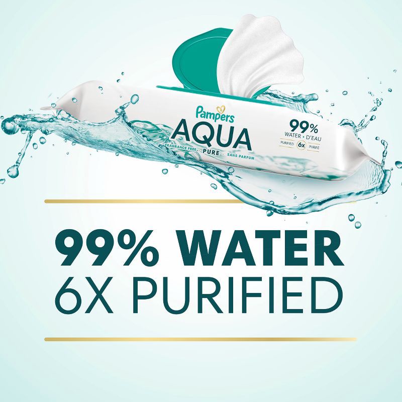 slide 3 of 16, Pampers Aqua Pure Sensitive Baby Wipes - 560ct, 560 ct