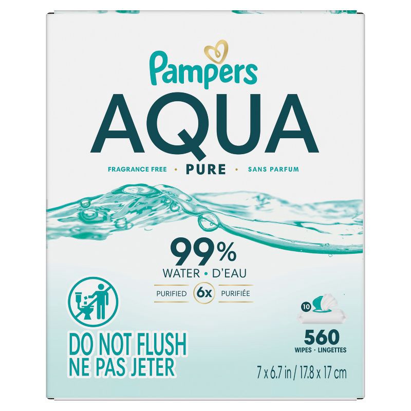 slide 12 of 16, Pampers Aqua Pure Sensitive Baby Wipes - 560ct, 560 ct