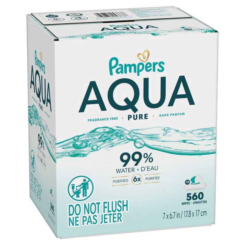 slide 13 of 16, Pampers Aqua Pure Sensitive Baby Wipes - 560ct, 560 ct