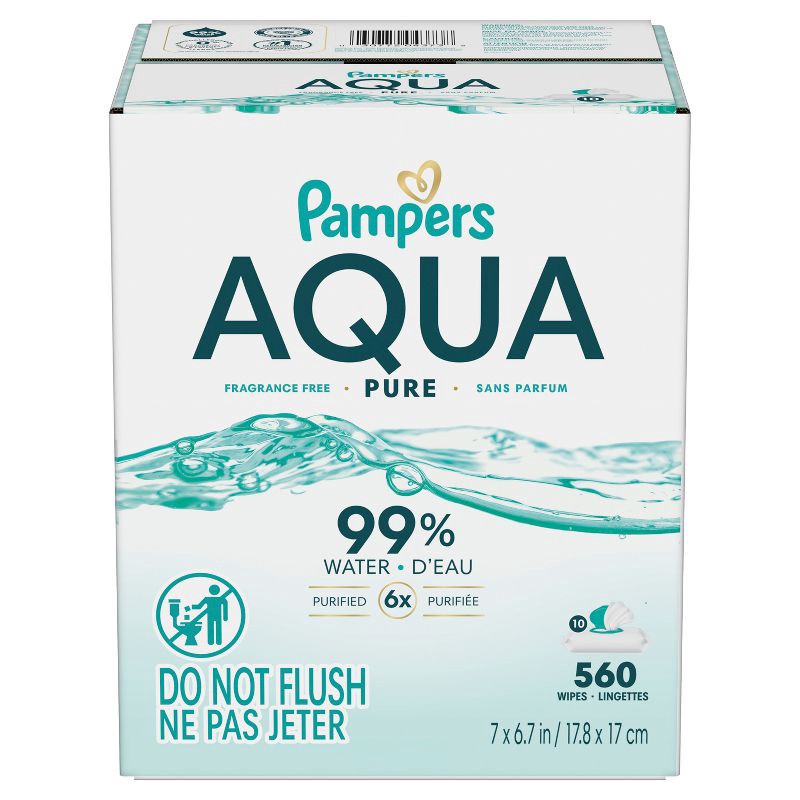 slide 15 of 16, Pampers Aqua Pure Sensitive Baby Wipes - 560ct, 560 ct