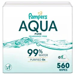 Pampers Aqua Pure Sensitive Baby Wipes - 560ct