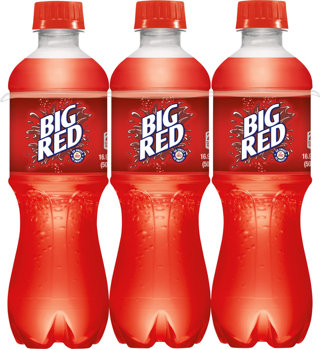 slide 1 of 7, Big Red Soda 6-16.9 fl oz Bottles, 6 ct