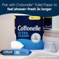 slide 5 of 21, Cottonelle XL Flushable Wet Wipes, 3 Flip-Top Packs, 45 Wipes Per Pack (135 Total Wipes), 1 ct