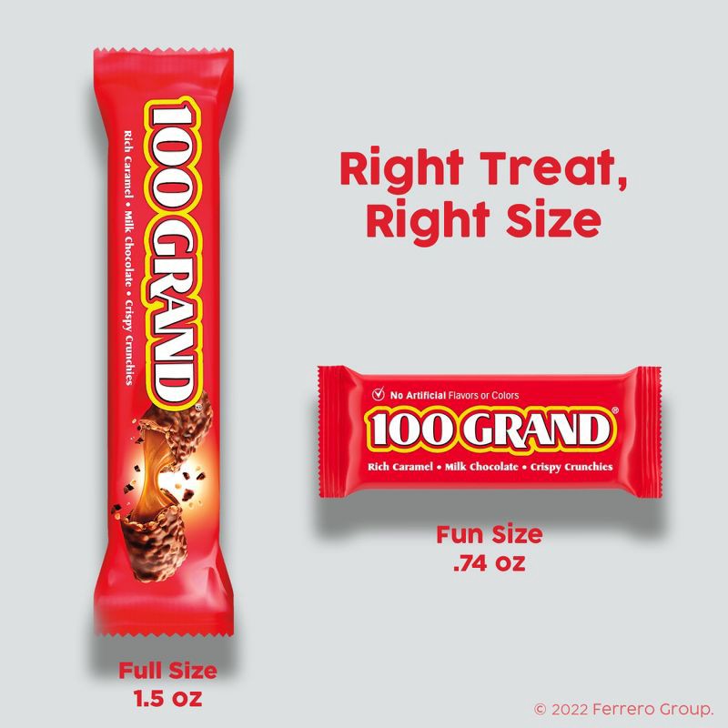 slide 6 of 9, 100 Grand Fun Size Chocolate Candy - 10oz, 10 oz