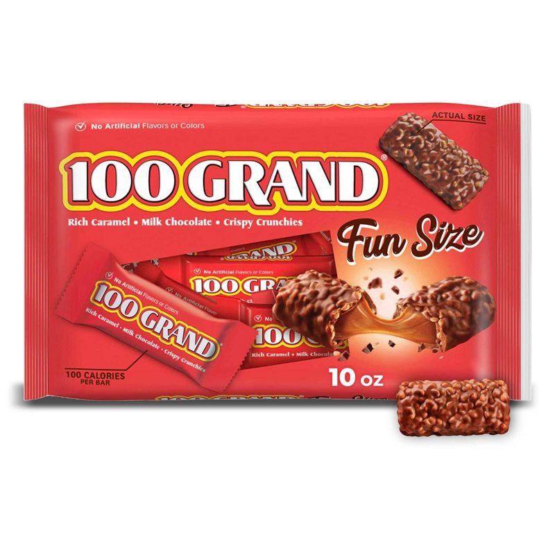 slide 1 of 9, 100 Grand Fun Size Chocolate Candy - 10oz, 10 oz