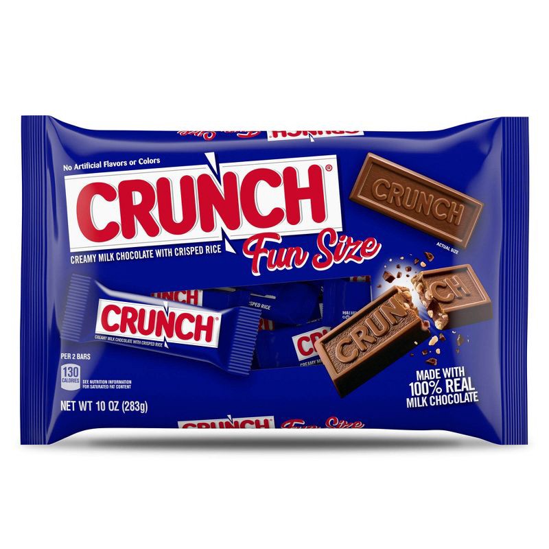slide 1 of 10, Crunch Fun Size Chocolate Candy Bar - 10oz Bag, 10 oz