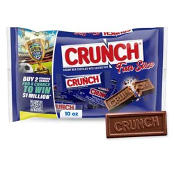 Crunch Fun Size Chocolate Candy Bar - 10oz Bag