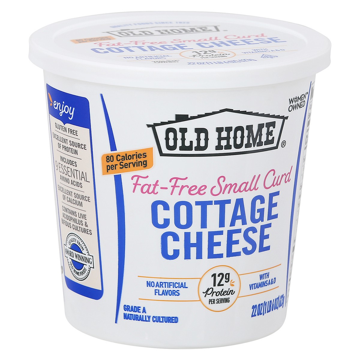 slide 9 of 9, Old Home Nonfat Cottage Cheese,