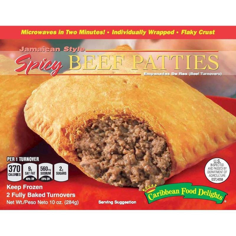 slide 1 of 1, Caribbean Food Delights Frozen Jamaican Style Spicy Beef Patties - 10oz, 10 oz