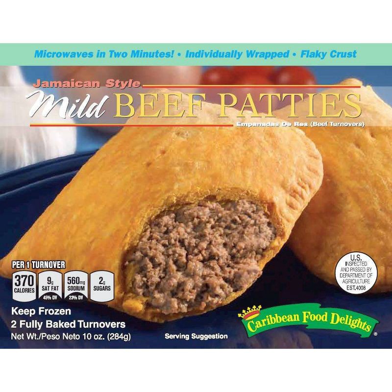 slide 1 of 1, Caribbean Food Delights Jamaican Style Mild Frozen Beef Patty - 10oz, 10 oz