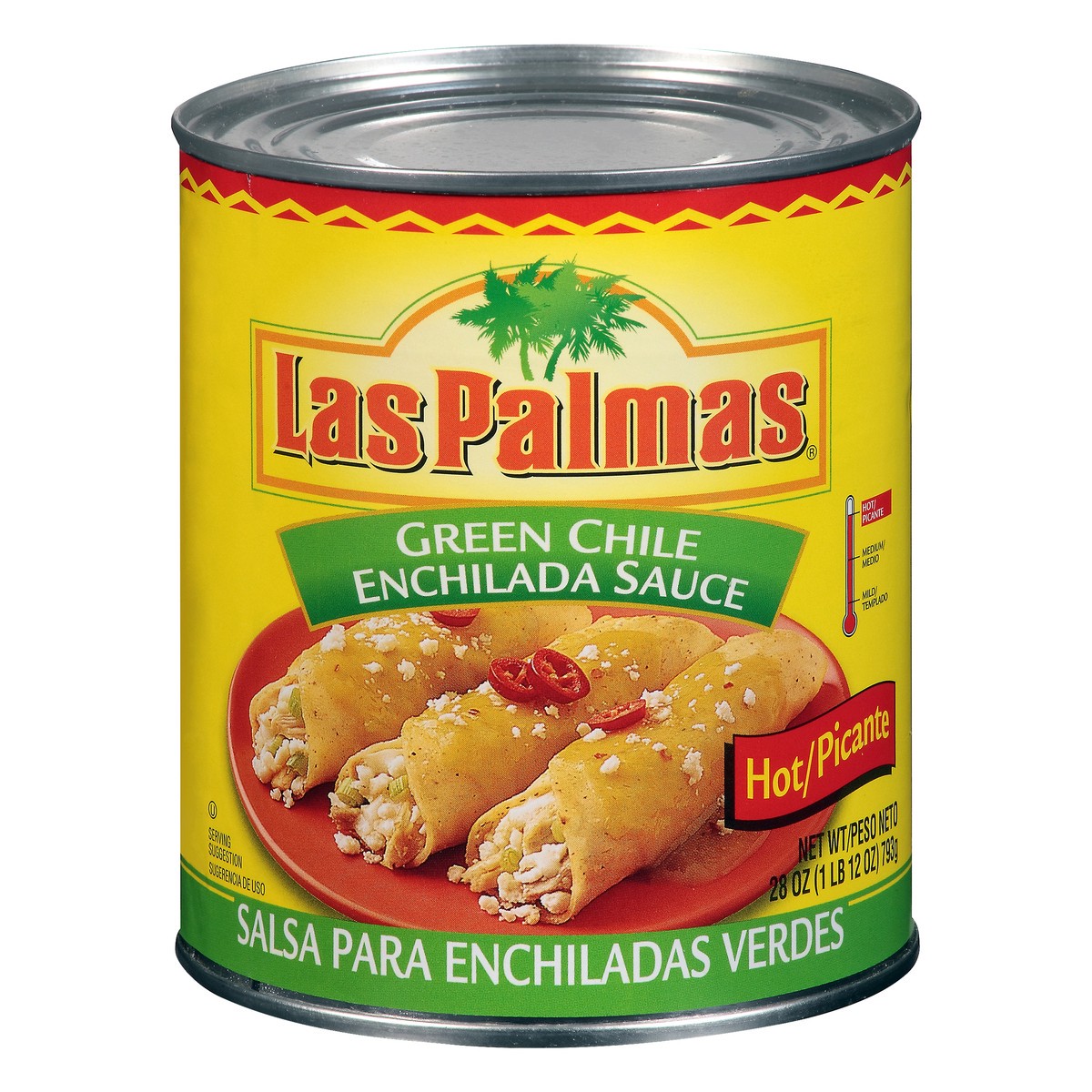 slide 1 of 7, Las Palmas Hot Green Chile Enchilada Sauce, 28 oz, 28 oz