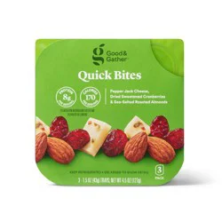 Quick Bites Pepper Jack Cheese, Dried Sweetened Cranberries & Sea-Salted Roasted Almonds - 4.5oz/3ct - Good & Gather™