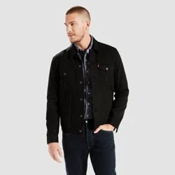 Levi's® Men's Long Sleeve Trucker Jacket - Black Denim XXL