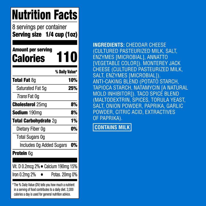 slide 4 of 4, Finely Shredded Taco Blend Cheese - 8oz - Good & Gather™, 8 oz