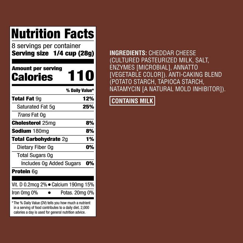 slide 3 of 4, Shredded Sharp Cheddar Cheese - 8oz - Good & Gather™, 8 oz