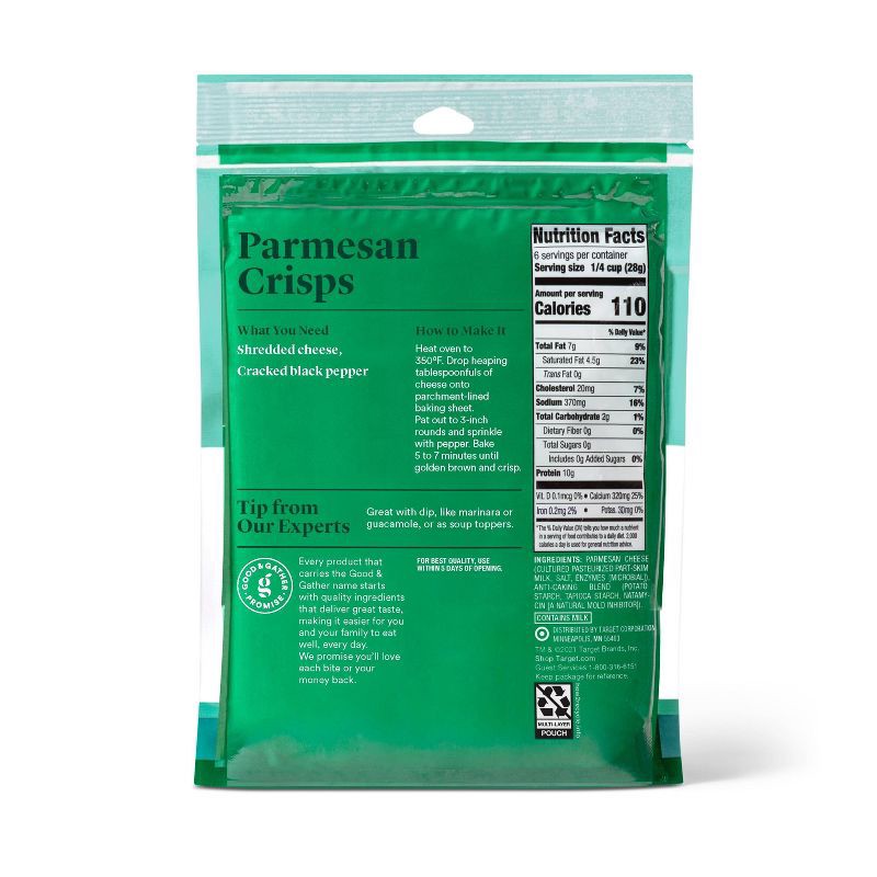 slide 2 of 4, Finely Shredded Parmesan Cheese - 6oz - Good & Gather™, 6 oz