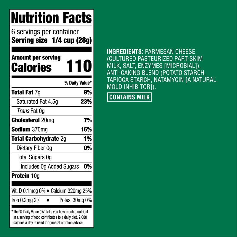 slide 4 of 4, Finely Shredded Parmesan Cheese - 6oz - Good & Gather™, 6 oz