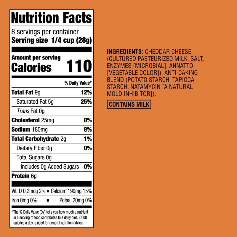 slide 4 of 4, Finely Shredded Mild Cheddar Cheese - 8oz - Good & Gather™, 8 oz