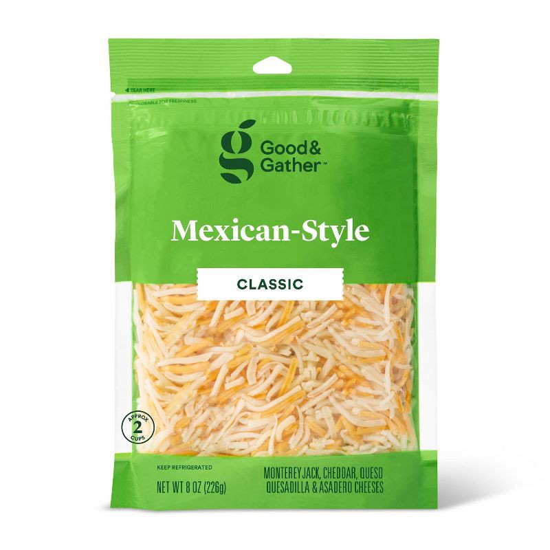 slide 1 of 3, Shredded Mexican-Style Cheese - 8oz - Good & Gather™, 8 oz