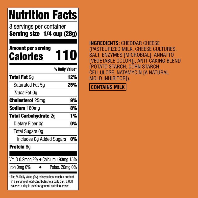 slide 2 of 4, Shredded Mild Cheddar Cheese - 8oz - Good & Gather™, 8 oz