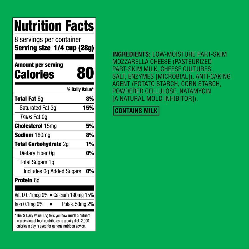 slide 2 of 4, Shredded Mozzarella Cheese - 8oz - Good & Gather™, 8 oz