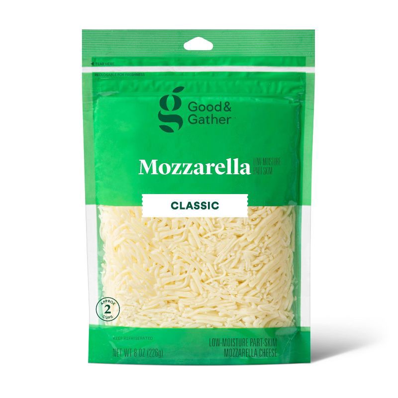 slide 1 of 3, Shredded Mozzarella Cheese - 8oz - Good & Gather™, 8 oz