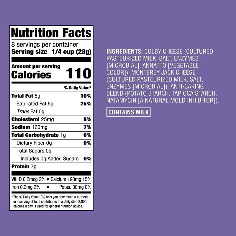slide 4 of 4, Shredded Colby Jack Cheese - 8oz - Good & Gather™, 8 oz