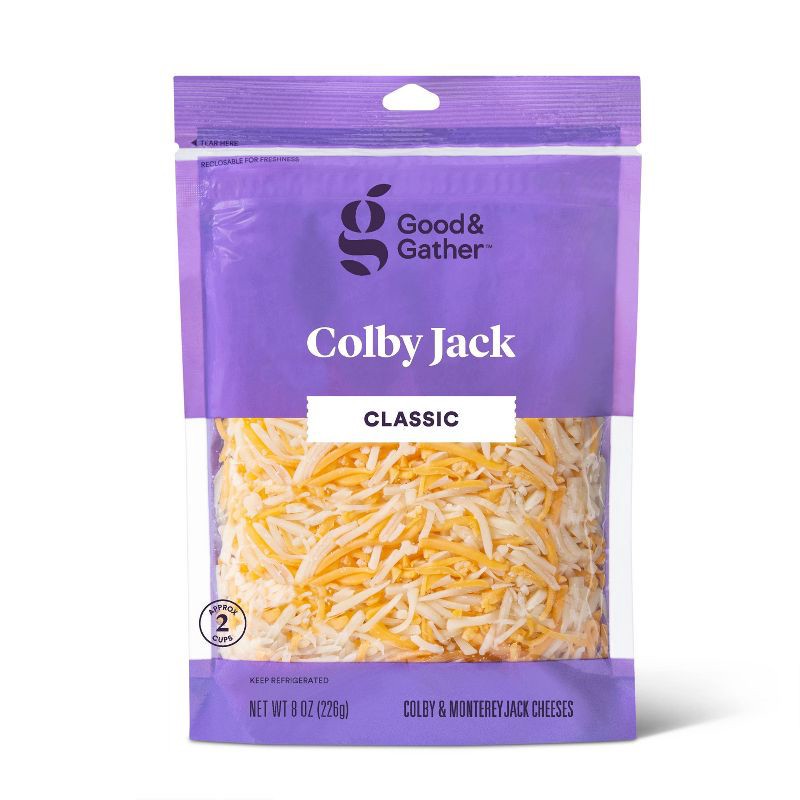 slide 1 of 3, Shredded Colby Jack Cheese - 8oz - Good & Gather™, 8 oz