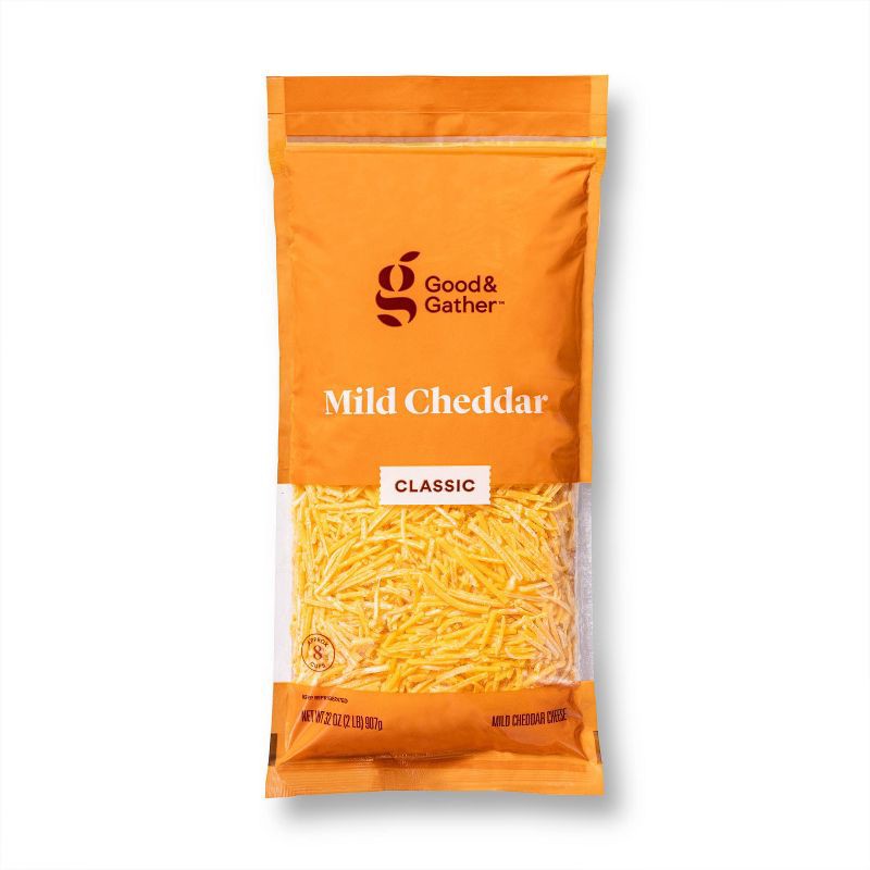 slide 1 of 3, Shredded Mild Cheddar Cheese - 32oz - Good & Gather™, 32 oz