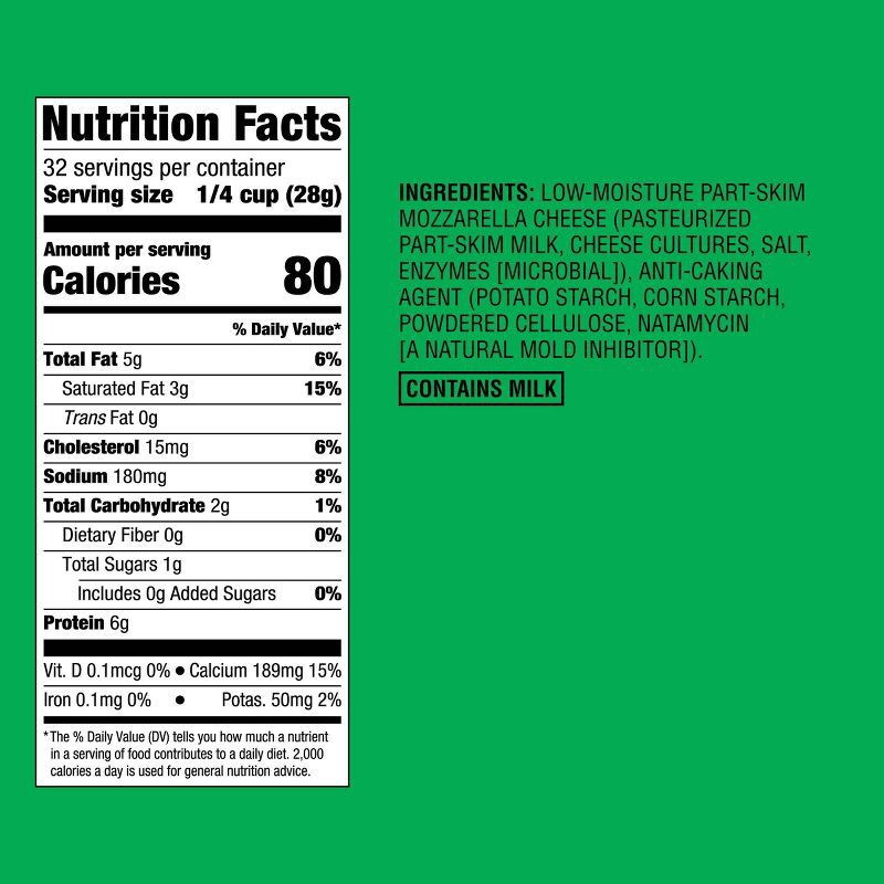 slide 4 of 4, Shredded Mozzarella Cheese - 32oz - Good & Gather™, 32 oz