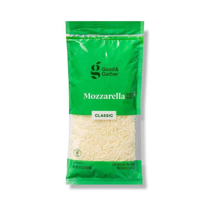 slide 1 of 3, Shredded Mozzarella Cheese - 32oz - Good & Gather™, 32 oz