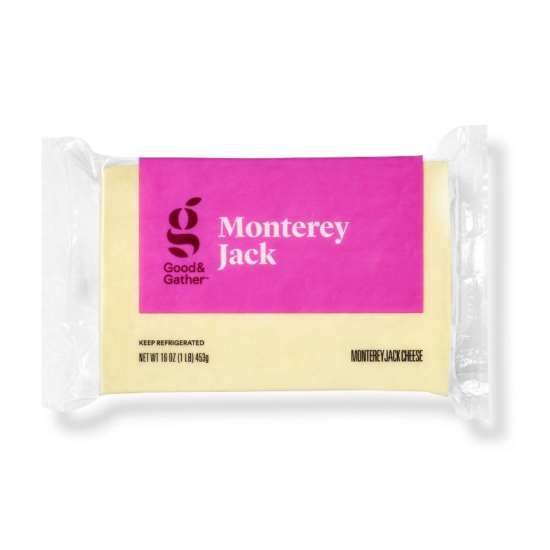 slide 1 of 3, Monterey Jack Cheese - 16oz - Good & Gather™, 16 oz