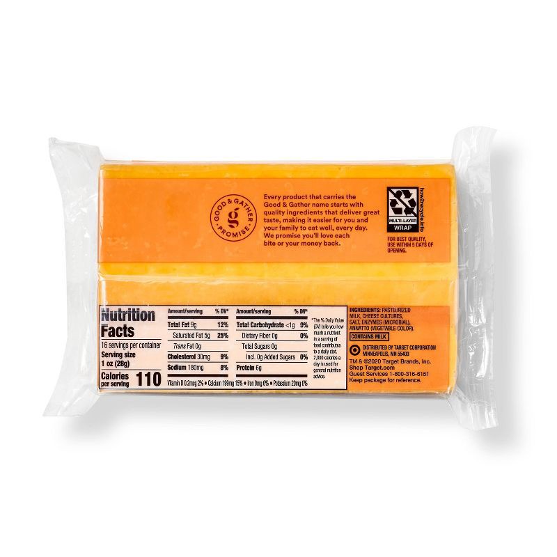 slide 3 of 3, Mild Cheddar Cheese - 16oz - Good & Gather™, 16 oz