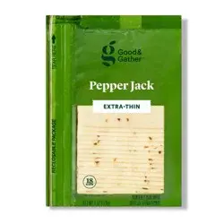 Extra-Thin Pepper Jack Deli Sliced Cheese - 8oz/18 slices - Good & Gather™