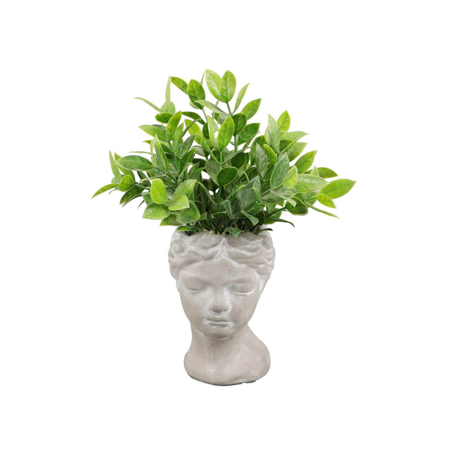 slide 1 of 1, Elements 10 Inch Tea Leaf Bust Plastic Artificial Greenery, 1 ct