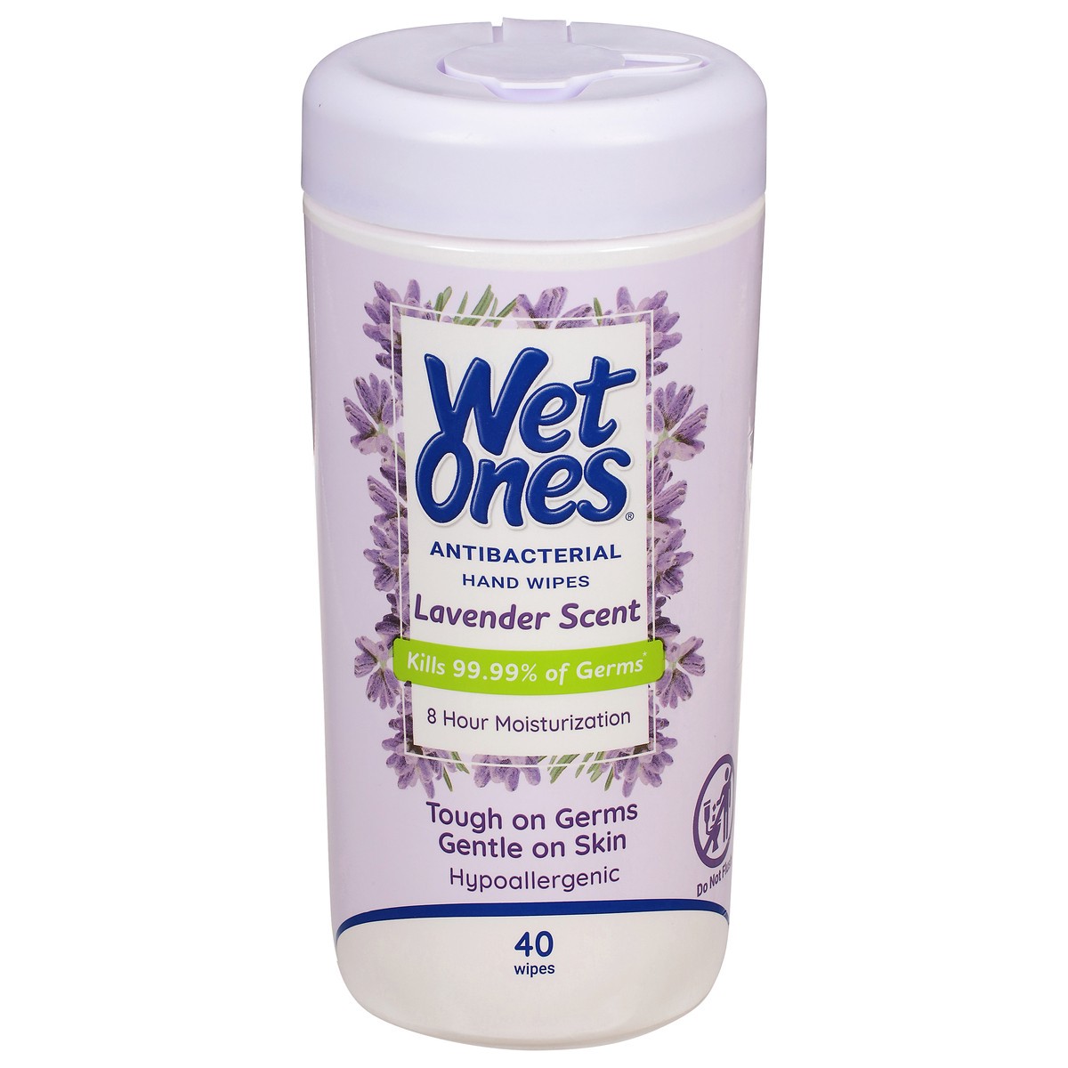 slide 1 of 7, Wet Ones Antibacterial Lavender Scent Hand Wipes 40 Each, 40 ct