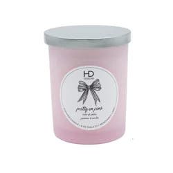 HD Designs Pretty in Pink Frosted Jar Candle