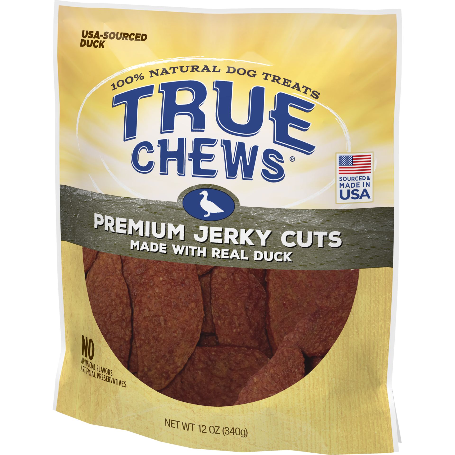 slide 3 of 5, TRUE CHEWS Premium Jerky Cuts Made with Real Duck, 12 oz